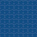 Vector anchor monochrome navy blue seamless pattern background. Blended texture backdrop with anchors. Dense geometric Royalty Free Stock Photo