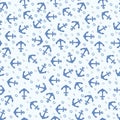 Vector anchor pattern Royalty Free Stock Photo