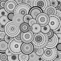 Vector ancient background from black and white mandalas