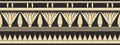 Vector ancient gold and black Egyptian seamless ornament.