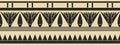 Vector ancient gold and black Egyptian seamless ornament.