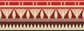 Vector ancient golden and red egyptian seamless ornament.