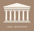 Vector ancient greek architecture with columns