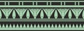 Vector ancient green and black Egyptian seamless ornament.