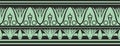 Vector ancient green and black Egyptian seamless ornament.