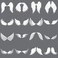Vector Angel Wing logo set. Winged logo company. Set of Cute Angel Wing. Royalty Free Stock Photo