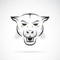 Vector of an angry panther head on white background. Wild Animal Royalty Free Stock Photo