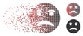 Dispersed Pixel Halftone Angry Smiley Icon Royalty Free Stock Photo