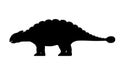 Vector ankylosaurus silhouette