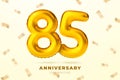 Vector anniversary golden ballons number 85