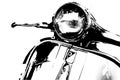 vector antique motorcycle vintage chopper custom vector image on transparent white background Royalty Free Stock Photo