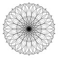 Vector antistress coloring book with geometric mandala. Coloring book for adults.