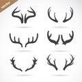 Vector antler icon set Royalty Free Stock Photo