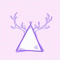 Vector of antler on triangle