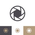 Vector aperture icon set isolated on background