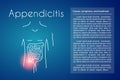 Vector Appendicitis Blue Background