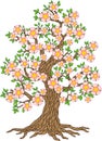 Vector apple tree. Tree collection. Tree season Royalty Free Stock Photo