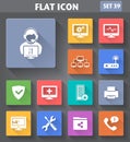 Vector application Computer Technician Icons set