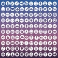 Vector Application Web Icons Set in Flat Design Royalty Free Stock Photo