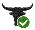 Vector Approved Beef Lowpoly Icon Royalty Free Stock Photo