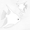 Vector aquarium fish angelfish Royalty Free Stock Photo