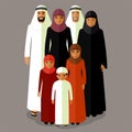 Vector arab family