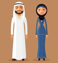 Vector - Arab people couple character. Isolated