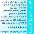 Vector Arabic Alphabets and vowels