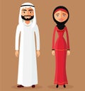 Vector - Arabic people, arab woman, arabian man