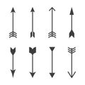 Vector arch arrow icon set