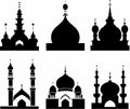 Vector architectural design elements in flat vector style