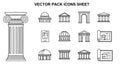 Vector Architecture Icons Set Royalty Free Stock Photo