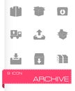 Vector archive icon set