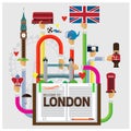 Vector arm and hand welcome to London detailed set travel