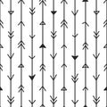 Vector arrows background - hand drawn design. Seamless stylish pattern Royalty Free Stock Photo