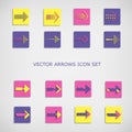 Vector arrows icon set.