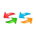 Vector arrows two direction reload icon 2