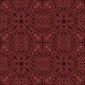 Vector art with brown tribal square tile pattern Royalty Free Stock Photo