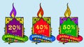 Vector art of colorful Diwali price tag or web banner