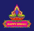 Vector art of colorful Diwali price tag or web banner