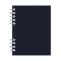Vector art of a dark blue notebook with spiral binding, representing organization, planning, and notetaking, suitable for office Royalty Free Stock Photo