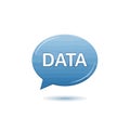 Vector art of data in a speech bubble, representing information, analytics, and communication in a modern digital context Royalty Free Stock Photo