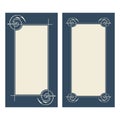 Vector art deco invitation cards. Royalty Free Stock Photo