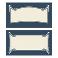 Vector art deco invitation cards. Royalty Free Stock Photo