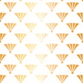 Vector Art Deco Style inspired Gold Effect Florals on White seamless pattern background.