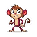 Vector Art of Energized Monkey LARPing Royalty Free Stock Photo