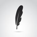 Feather collection vector icon set. Royalty Free Stock Photo