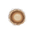 Vector art of geometric tree ring pattern an abstract representation of growth, time, and the interconnectedness of natures cycles Royalty Free Stock Photo