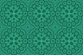 Vector art with green tile seamless pattern Royalty Free Stock Photo