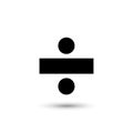 Vector art of illustration depicting division symbol, representing mathematical operation, separation, and the concept of sharing Royalty Free Stock Photo
